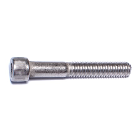 Midwest Fastener 3/8"-16 Socket Head Cap Screw, Socket, Plain 18-8 Stainless Steel, 2-1/2 in Length, 4 PK 67847